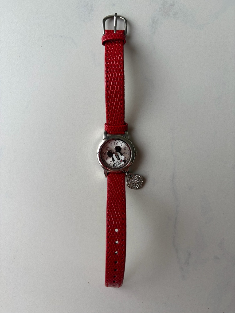 Mickey Mouse Wrist Watch with Rhinestone Charm